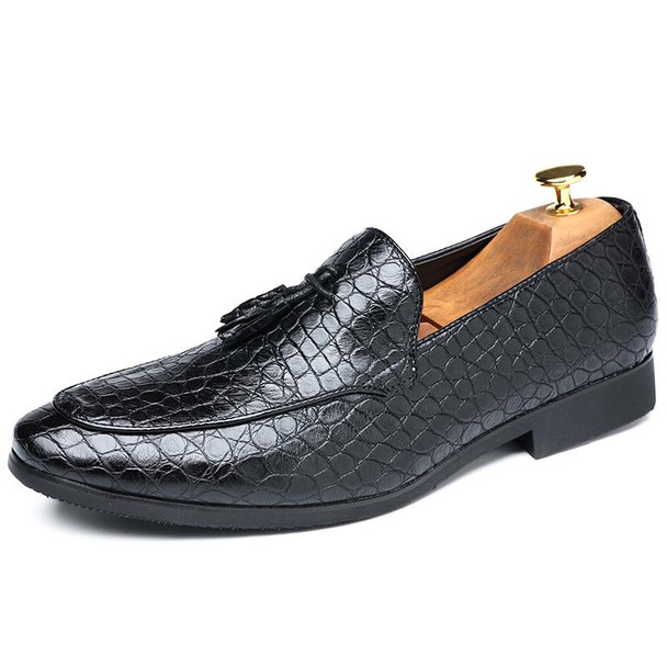 Men Comfortable Gentleman Business Fashion Pointed Dress Men Shoes, Size:39(Black)