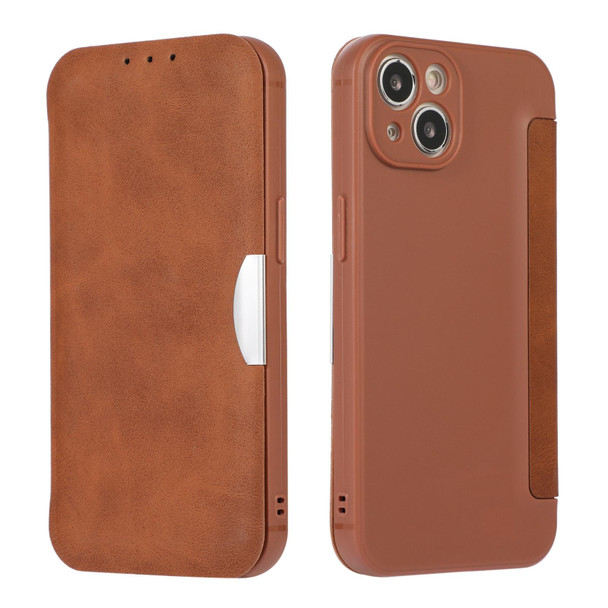 Shrimp Skin Texture Flip Leather Phone Case - iPhone 11 Pro(Brown)