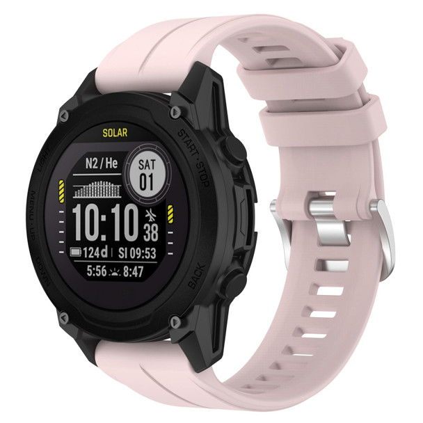 Garmin Descent G1 22mm Silicone Sports Watch Band(Light Pink)