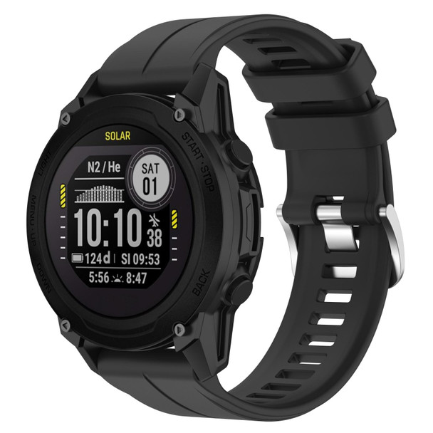 Garmin Descent G1 22mm Silicone Sports Watch Band(Black)