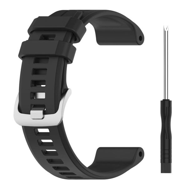 Garmin Descent G1 22mm Silicone Sports Watch Band(Black)