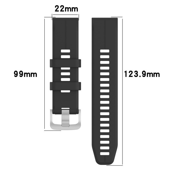Garmin Descent G1 22mm Silicone Sports Watch Band(White)