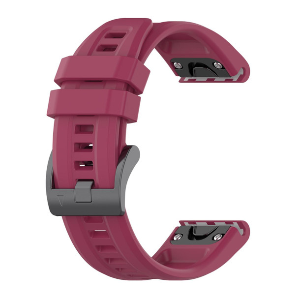 Garmin Descent G1 22mm Silicone Solid Color Watch Band(Burgundy)
