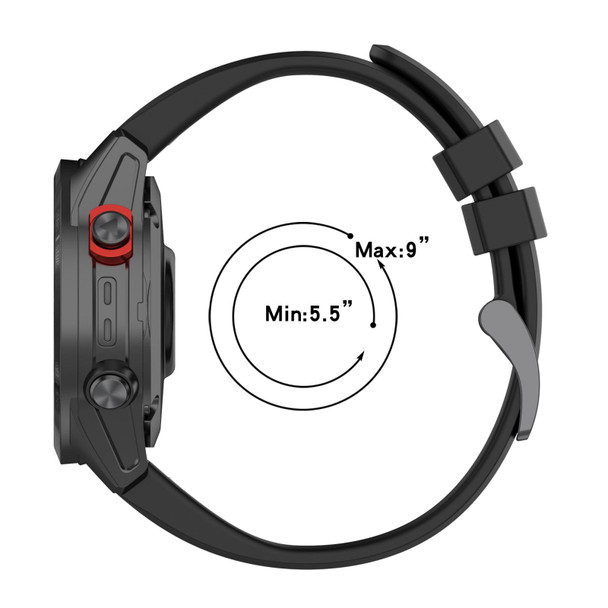 Garmin Descent G1 22mm Silicone Solid Color Watch Band(Black)