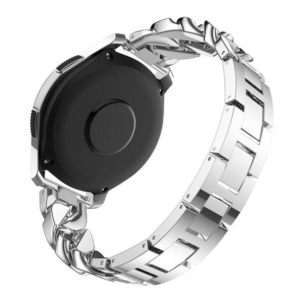 Garmin Vivoactive 4 / Venu 2 22mm Row Diamonds Denim Chain Watch Band(Silver)
