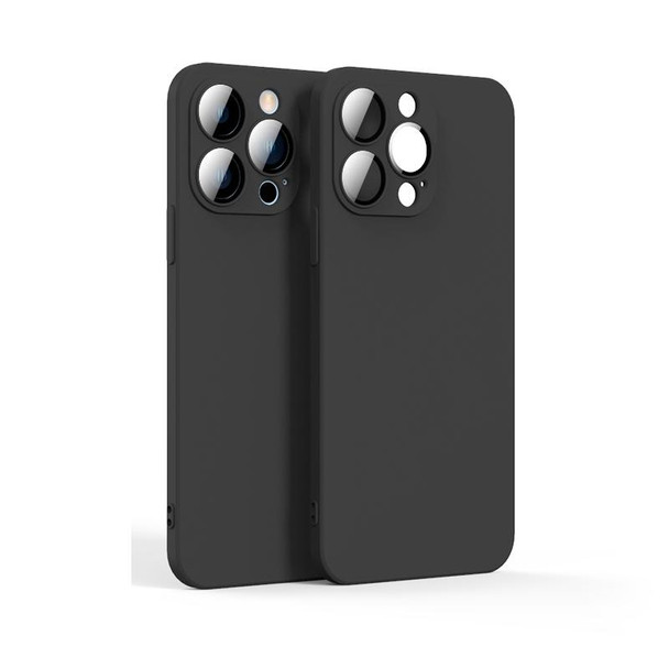 Lens Glass Film Liquid State Phone Case - iPhone 13 Pro(Black)