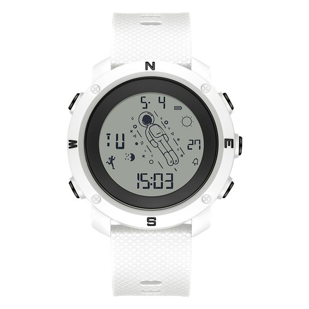 SANDA 2128 Astronaut Waterproof Luminous Electronic Watch(White)
