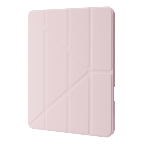 Deformation Transparent Acrylic Leatherette Tablet Case - iPad Pro 12.9 2021 / 2020 / 2018(Pink)