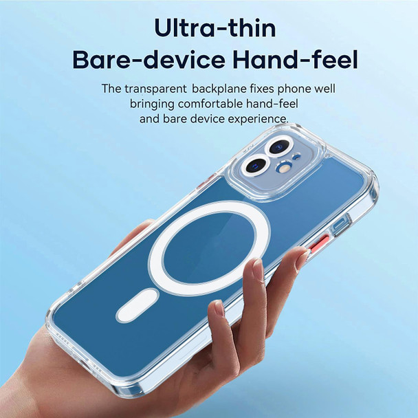 Cat-eye TPU + Acrylic Magsafe Phone Case - iPhone 12 mini(Blue)