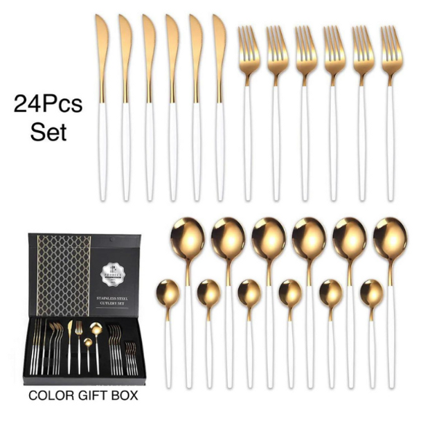 Stainless Steel Cutlery Set - 24 Piece