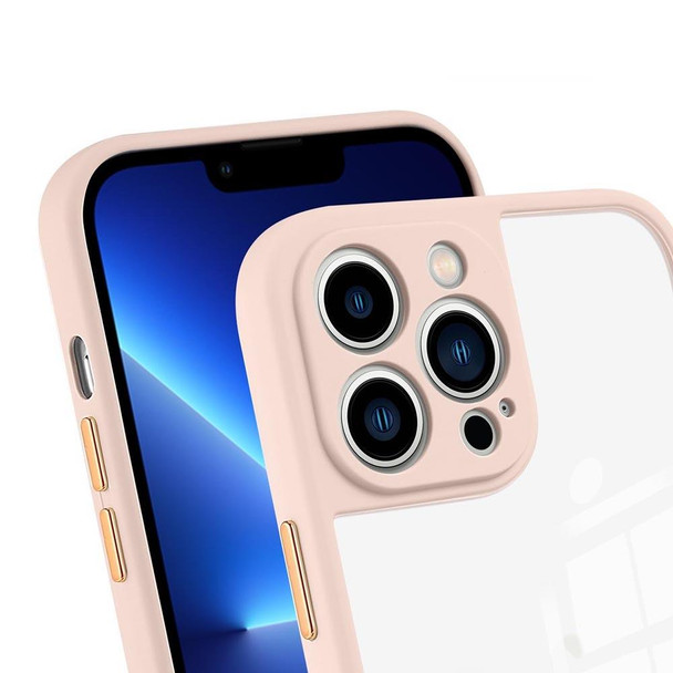 Electroplated Button Two-color TPU Phone Case - iPhone 11(Pink)