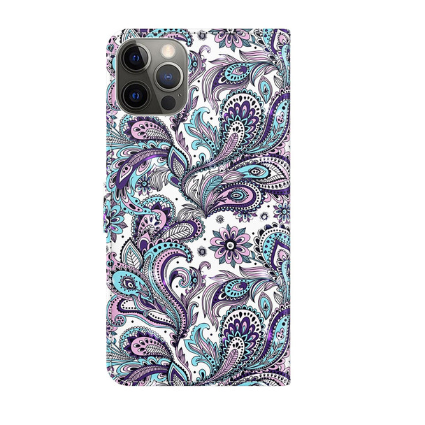 3D Painting Pattern Flip Leatherette Phone Case - iPhone 14 Max (Swirl Pattern)