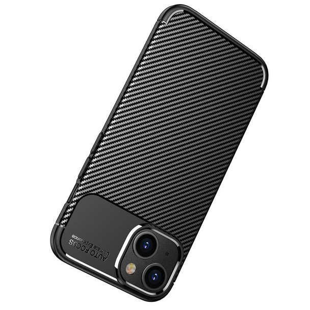 Carbon Fiber Texture TPU Phone Case - iPhone 14 Pro (Black)