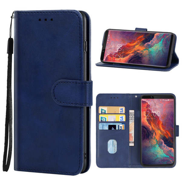 Leather Phone Case - Oukitel K10(Blue)