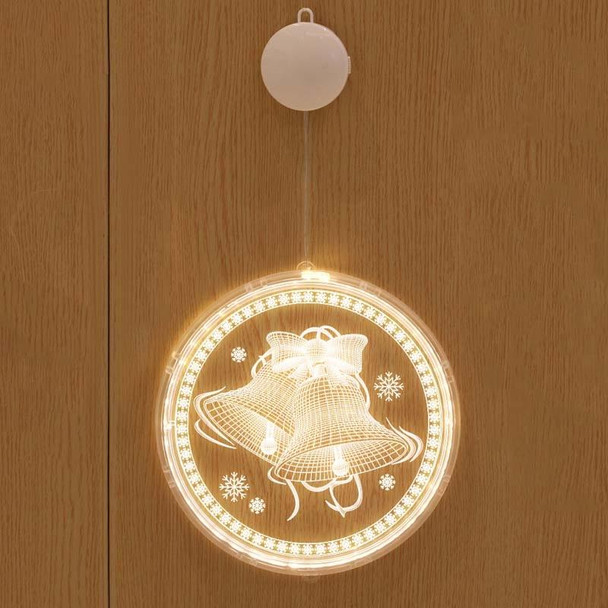 Christmas Decoration Light LED Holiday 3D Hanging Lamp, Power:Battery(Christmas Bell)