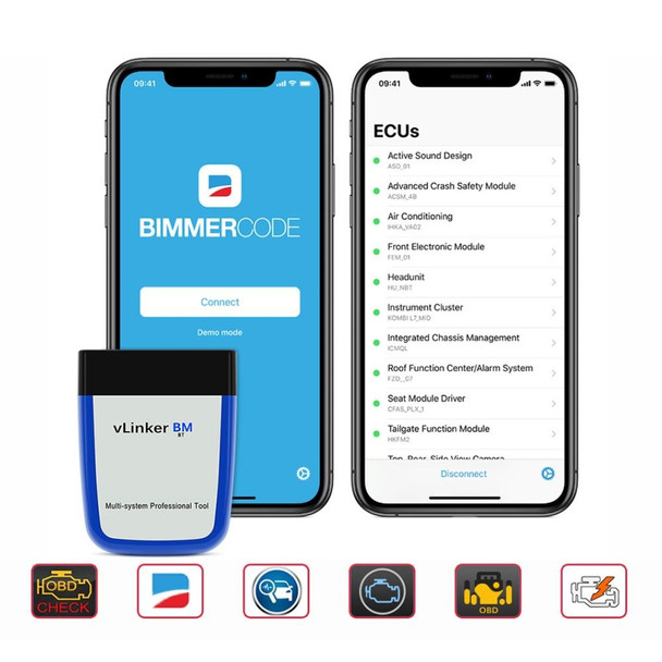 VLINKER BM V2.2 Bluetooth 3.0 Car OBD Fault Diagnosis Detector