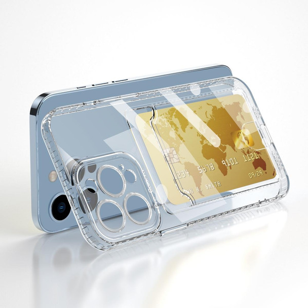 Card Bag Shockproof Transparent Phone Case - iPhone 12 Pro