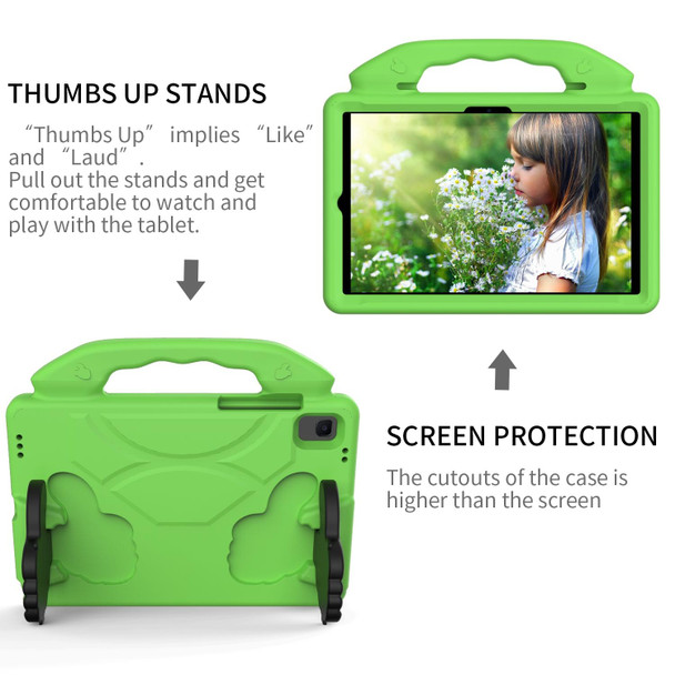 Samsung Galaxy Tab A8 10.5 2021 X200 / X205 Thumb Bracket EVA Shockproof Tablet Case(Green)