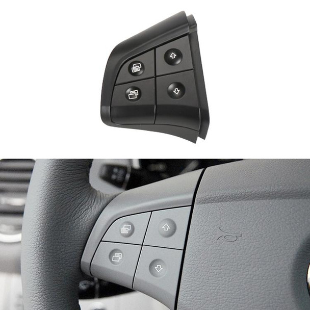 Car Left Side 4-button Steering Wheel Switch Buttons Panel 1648200010 for Mercedes-Benz W164, Left Driving (Black)