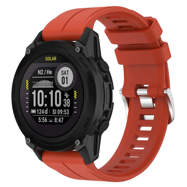 Garmin Descent G1 22mm Silicone Sports Watch Band(Red)