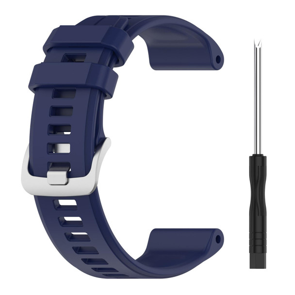Garmin Descent G1 22mm Silicone Sports Watch Band(Dark Blue)