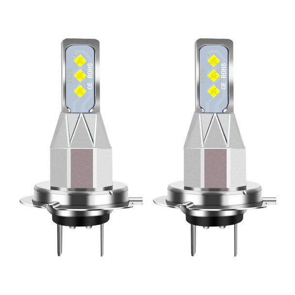 1 Pair H7 DC 12V-24V 12W 1800LM Car LED Fog Light(Ice Blue Light)