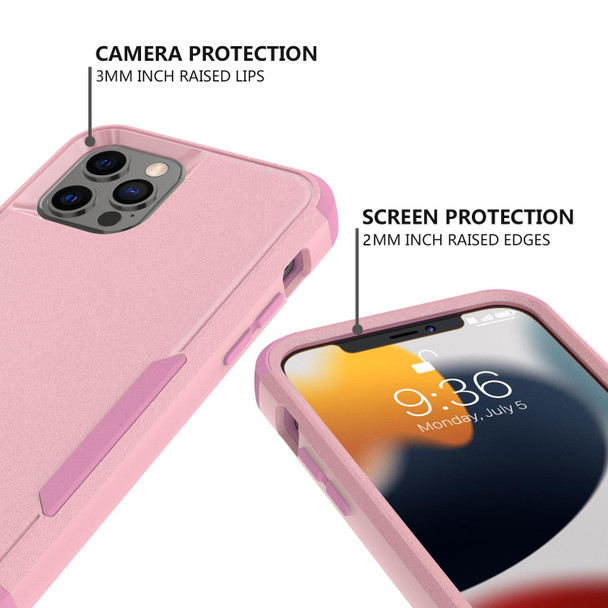 Commuter Shockproof TPU + PC Protective Case - iPhone 13 Pro Max(Pink)