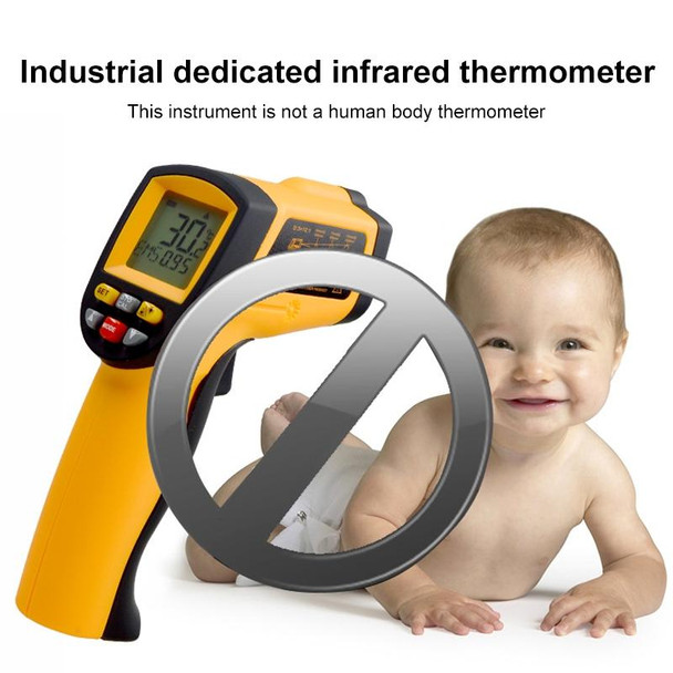 Infrared Thermometer, Temperature Range: 200 - 1650 Degrees Celsius(Orange)
