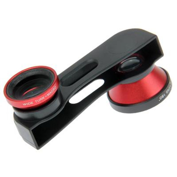 Detachable Wide and Macro Lens + 180 Degree Fish Eye Wide Angle Lens,  for iPhone 5