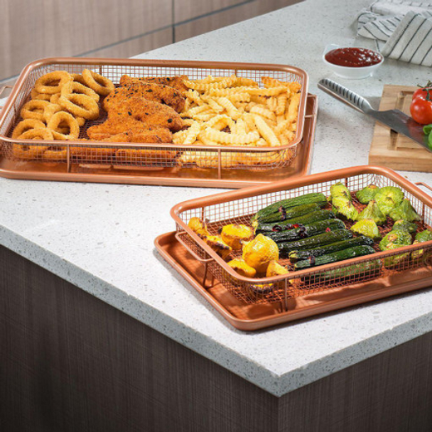 Copper Rectangle Crispy Tray