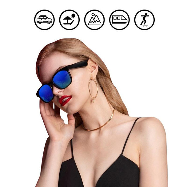 A12 Smart Bluetooth Audio Sunglasses Bluetooth Glasses(Red Gold)
