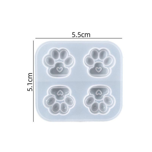 10 PCS 02 Love Cat Claw DIY Crystal Epoxy Jewelry Silicone Mold