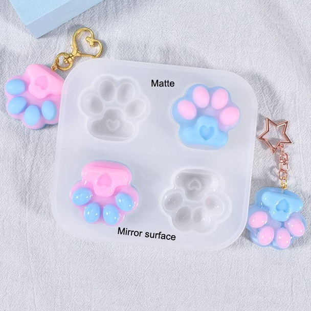 10 PCS 02 Love Cat Claw DIY Crystal Epoxy Jewelry Silicone Mold