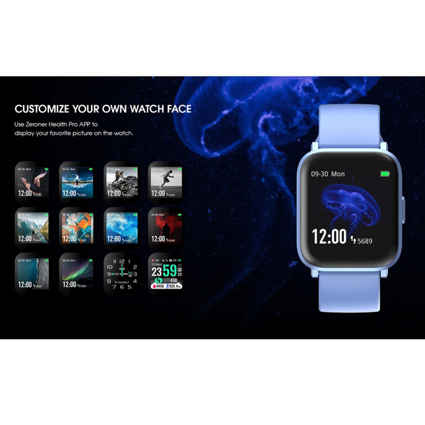 CS201C 1.3 inch IPS Color Screen 5ATM Waterproof Sport Smart Watch, Support Sleep Monitoring / Heart Rate Monitoring / Sport Mode / Call Reminder(Blue)