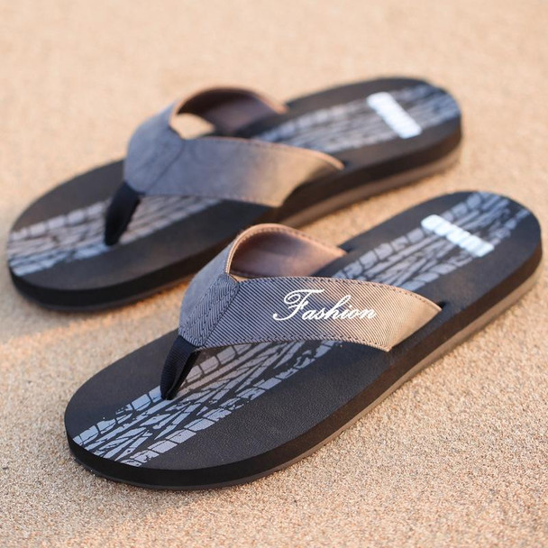 MK005 Men Outer Wear EVA Flip Flops, Size: 39-40(Black)