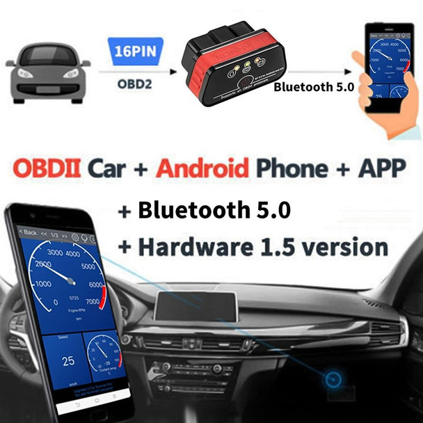 KONNWEI KW901 Android Phone OBD2 Car Bluetooth 5.0 Diagnostic Scan Tools(Orange)