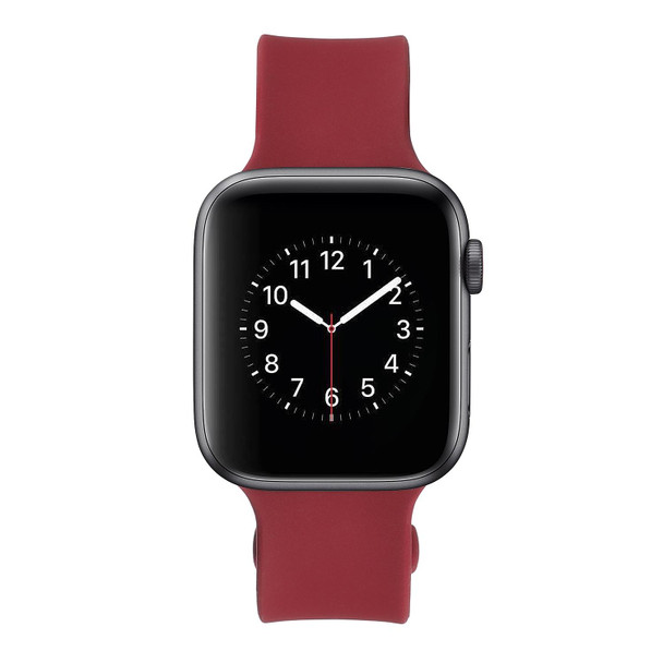 Square Buckle Silicone Watch Band - Apple Watch Series 7 41mm / 6&SE&5&4 40mm / 3&2&1 38mm(Red)