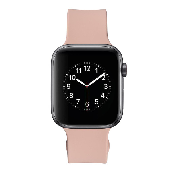 Square Buckle Silicone Watch Band - Apple Watch Series 7 41mm / 6&SE&5&4 40mm / 3&2&1 38mm(Pink)