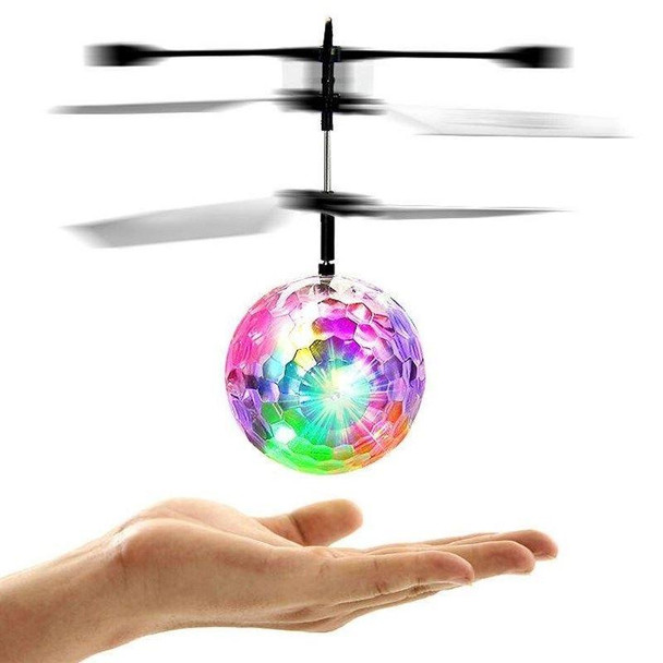 Mini Fun Kids Toy Suspended Crystal Ball Sensing Aircraft Hand Induction Flying Aircraft with Colorful LED Light, without Remote Control