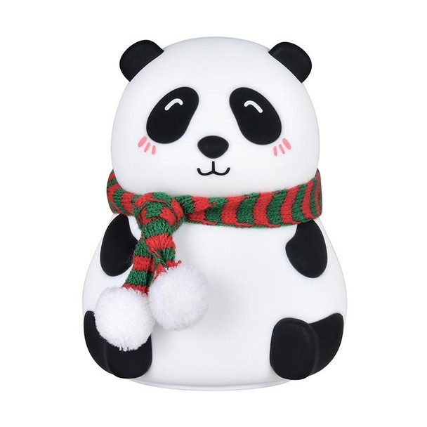 Cute Panda Night Light USB Charging Touch Control Colorful Silicone Bedside Lamp(Squinting)