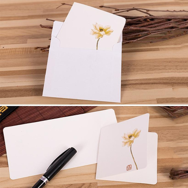 100 PCS Classical Painting Holiday Greeting Card(Lotus Leaf 07)