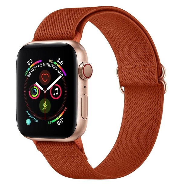 Polyester Nylon Watch Band - Apple Watch Series 7 45mm / 6&SE&5&4 44mm / 3&2&1 42mm(Orange Red)