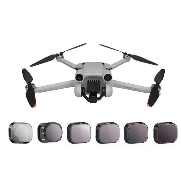 RCSTQ Aluminum Alloy Adjustable Filter Accessories for DJI Mini 3 Pro,Style: 6 In 1 Set