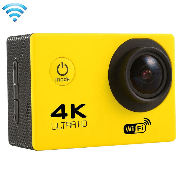 F60 2.0 inch Screen 170 Degrees Wide Angle WiFi Sport Action Camera Camcorder with Waterproof Housing Case, Support 64GB Micro SD Card(Yellow)