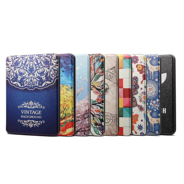 Colors Butterfly Pattern Horizontal Flip PU Leatherette Protective Case for Amazon Kindle Paperwhite 4 (2018), with Sleep & Wake-up Function
