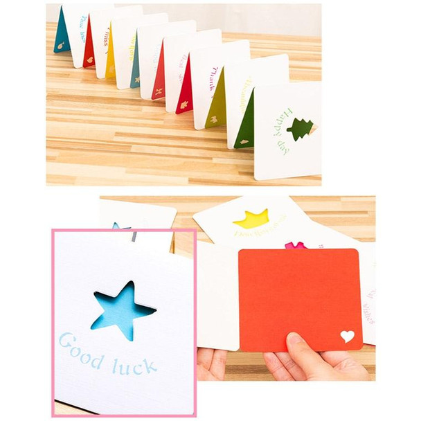 100 PCS Hollow Cartoon Greeting Card(Blue Whale)