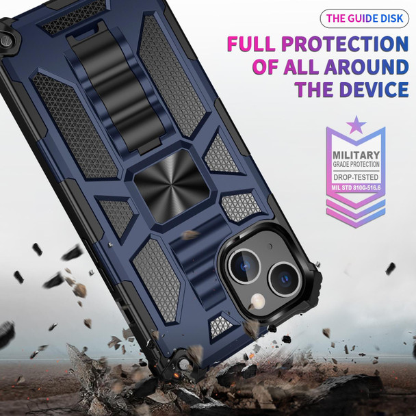 Armor Shockproof TPU + PC Magnetic Protective Case with Holder - iPhone 13 mini(Black)