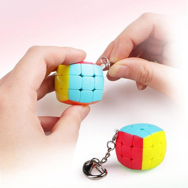 2 PCS Mini Keychain Rubik Cube Decompression Toy Second-order Keychain