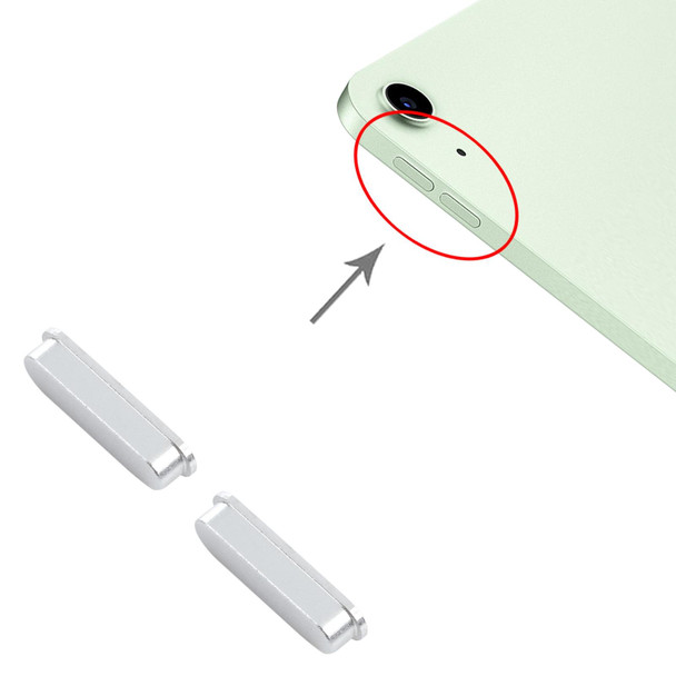 Volume Control Button for iPad Air 4 10.9 inch 2020 A2316 A2324 A2325 A2072 (Silver)