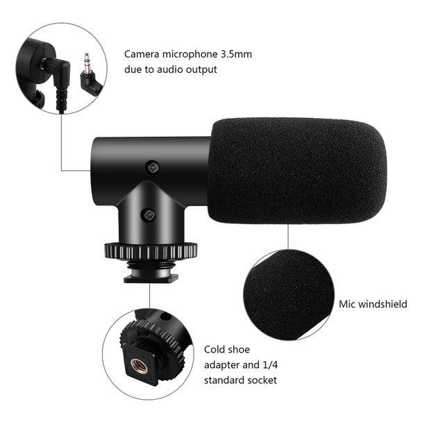 PULUZ Live Broadcast Smartphone Video Vlogger Kits Microphone + Tripod Mount + Phone Clamp Holder (Black)